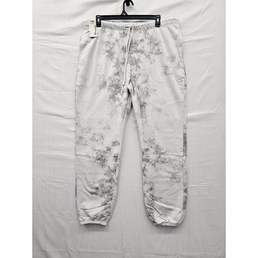 No Boundaries Mens Fleece Jogger Pants White Cotton Blend Casual Size XL Tall